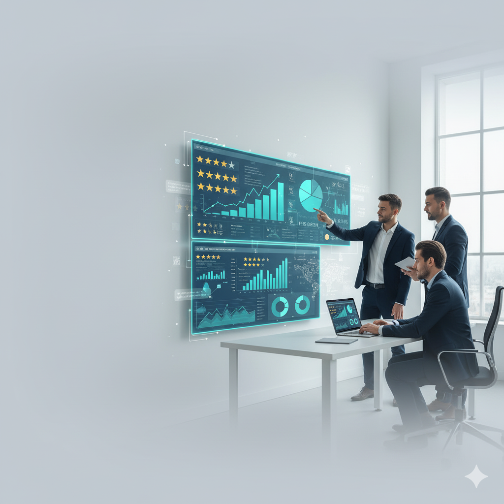 How Rankivo Transforms Businesses — Expert Review & Reputation Management marketing team analyzing online review data and brand reputation metrics rankivo digital agency